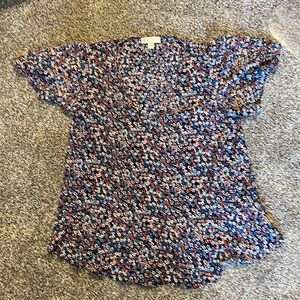 Women’s Michael Kors Dainty Bloom Flutter Sleeve Blouse